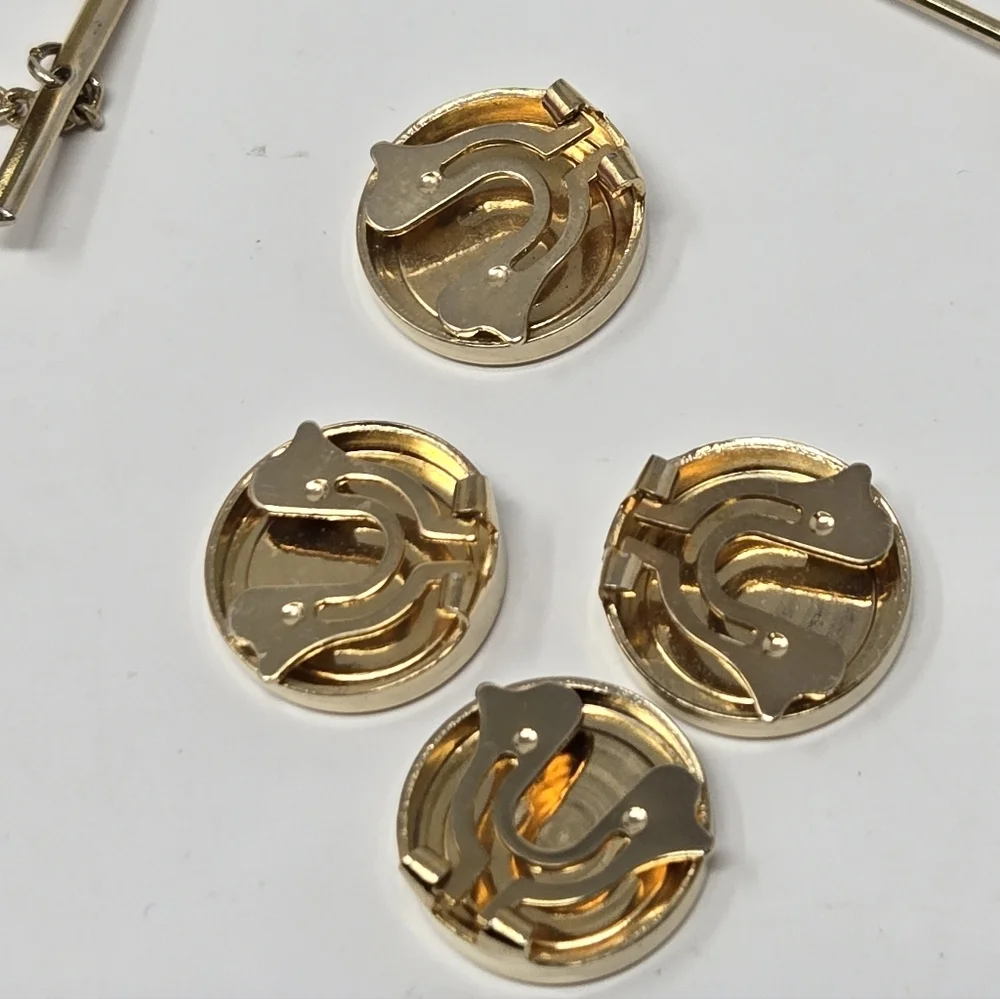 VINTAGE MENSWEAR ACCESSORY BUNDLE LOT OF 16 CUFFLINKS COLLAR BAR TIE PIN JEWELRY
